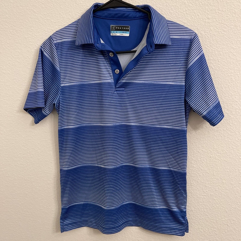 PGA Tour Pro series Polo Shirt Golf Youth Sz M (10-12) slightly used